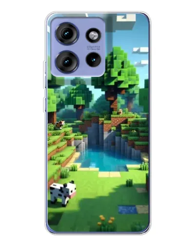 Чехол для Motorola Edge 50 с картинкой «Minecraft летний день»