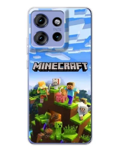 Чехол для Motorola Edge 50 с картинкой «Minecraft классический мир»
