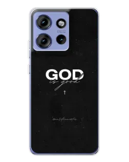 Чехол для Motorola Edge 50 с картинкой «GOD — Бог над всем»