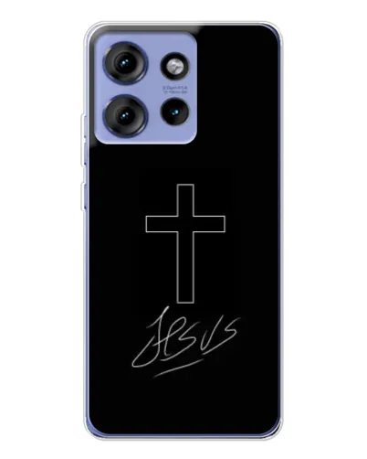 Чехол для Motorola Edge 50 с картинкой «Графический крест Jesus» Чехол для Motorola Edge 50 с картинкой «Графический крест Jesus»