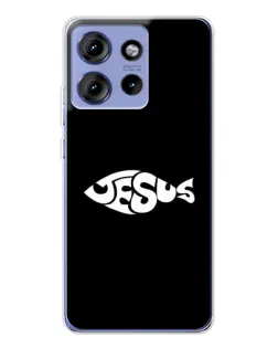 Чехол для Motorola Edge 50 с картинкой «Рыба Jesus»