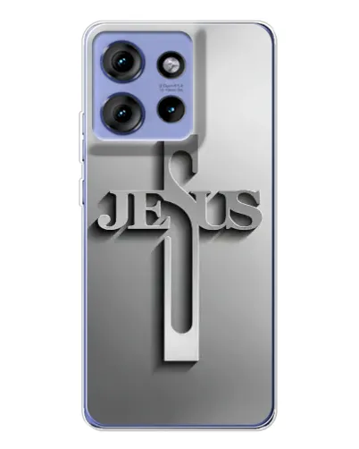 Чехол для Motorola Edge 50 с картинкой «Металлический крест Jesus» Чехол для Motorola Edge 50 с картинкой «Металлический крест Jesus»