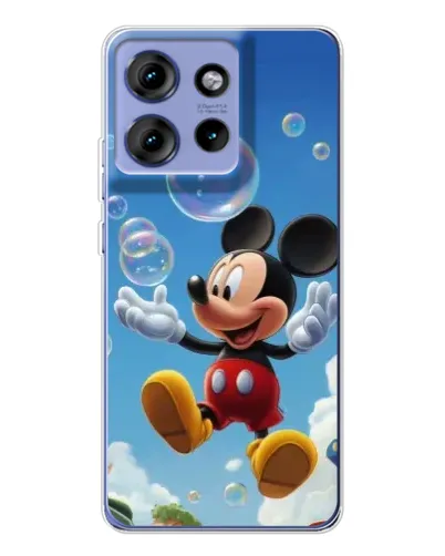Чехол для Motorola Edge 50 с картинкой «Mickey и мыльные пузыри»