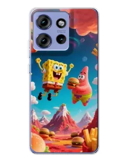 Чехол для Motorola Edge 50 с картинкой «Космический фастфуд»