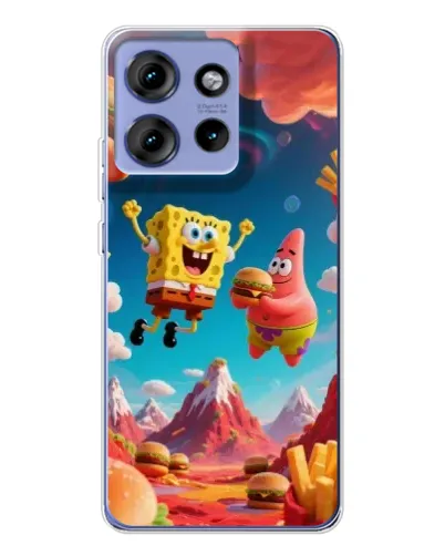 Чехол для Motorola Edge 50 с картинкой «Космический фастфуд»