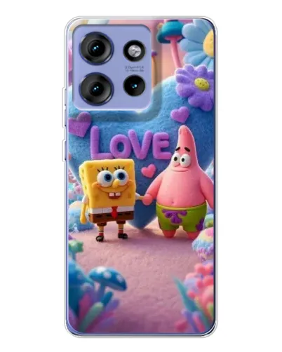 Чехол для Motorola Edge 50 с картинкой «Губка Боб Патрик»
