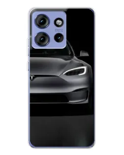 Чехол для Motorola Edge 50 с картинкой «Tesla Model S Look»