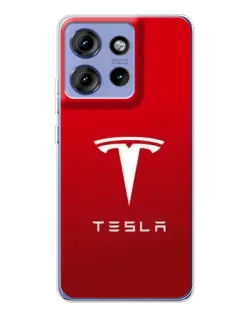 Чехол для Motorola Edge 50 с картинкой «Tesla Red Classic»
