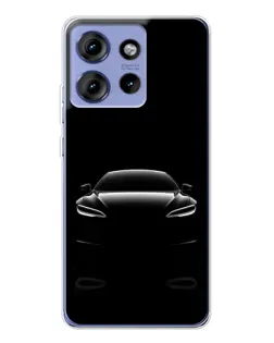 Чехол для Motorola Edge 50 с картинкой «Силуэт Tesla Night»