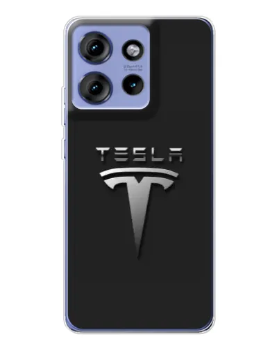 Чехол для Motorola Edge 50 с картинкой «Стальной логотип Tesla» Чехол для Motorola Edge 50 с картинкой «Стальной логотип Tesla»