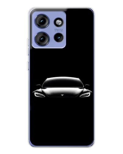 Чехол для Motorola Edge 50 с картинкой «Фары Tesla Night» Чехол для Motorola Edge 50 с картинкой «Фары Tesla Night»