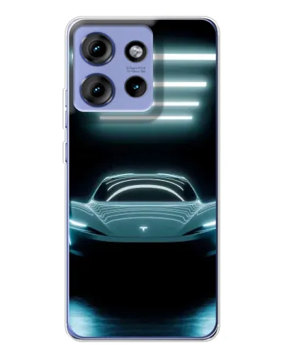 Чехол для Motorola Edge 50 с картинкой «Tesla в неоне» Чехол для Motorola Edge 50 с картинкой «Tesla в неоне»