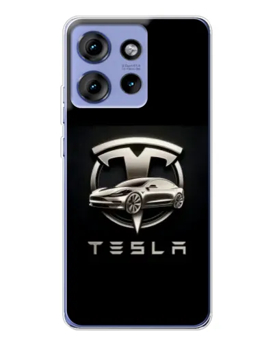 Чехол для Motorola Edge 50 с картинкой «Tesla — серебристое авто» Чехол для Motorola Edge 50 с картинкой «Tesla — серебристое авто»