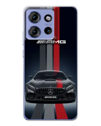 Чехол для Motorola Edge 50 с картинкой «Mercedes — белый карбон»