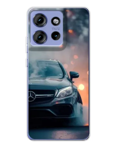 Чехол для Motorola Edge 50 с картинкой «Mercedes — ночной город»
