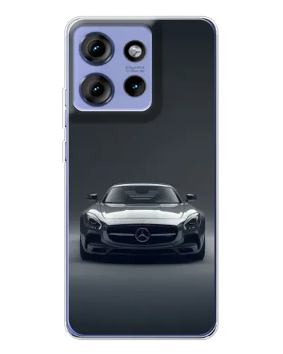 Чехол для Motorola Edge 50 с картинкой «Mercedes на черном»