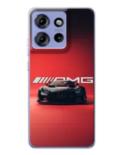 Чехол для Motorola Edge 50 с картинкой «Mercedes AMG — красная линия»