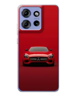 Чехол для Motorola Edge 50 с картинкой «Красный Mercedes AMG»
