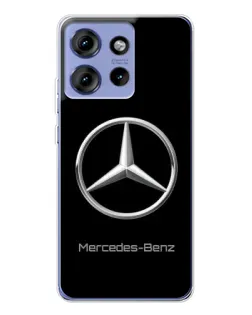 Чехол для Motorola Edge 50 с картинкой «Mercedes Silver Logo»