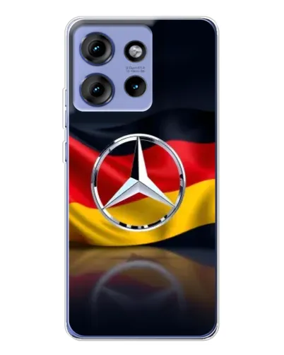 Чехол для Motorola Edge 50 с картинкой «Mercedes — флаг Германии»