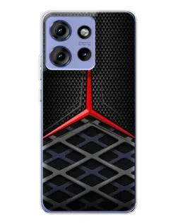 Чехол для Motorola Edge 50 с картинкой «Mercedes Carbon Grid»