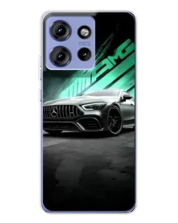 Чехол для Motorola Edge 50 с картинкой «Темный Mercedes AMG»