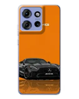 Чехол для Motorola Edge 50 с картинкой «Оранжевый Mercedes AMG»