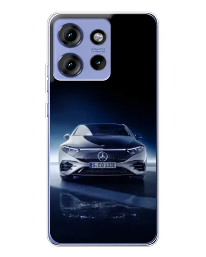 Чехол для Motorola Edge 50 с картинкой «Ночной Mercedes EQ»