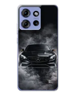 Чехол для Motorola Edge 50 с картинкой «Mercedes в дыму»
