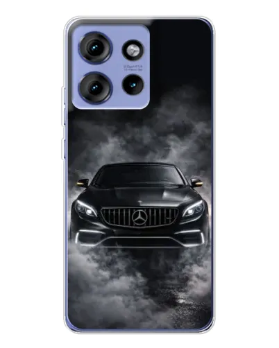 Чехол для Motorola Edge 50 с картинкой «Mercedes в дыму»