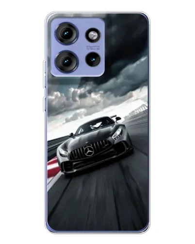 Чехол для Motorola Edge 50 с картинкой «Гоночный Mercedes AMG»