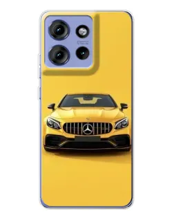 Чехол для Motorola Edge 50 с картинкой «Желтый Mercedes GT»
