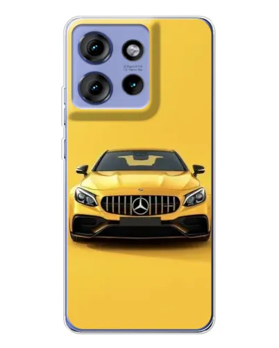 Чехол для Motorola Edge 50 с картинкой «Желтый Mercedes GT»