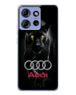 Чохол для Motorola Edge 50 з картинкою «Пантера та Audi» Чохол для Motorola Edge 50 з картинкою «Пантера та Audi»