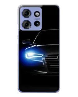Чохол для Motorola Edge 50 з картинкою «Неоновий погляд Audi» Чохол для Motorola Edge 50 з картинкою «Неоновий погляд Audi»