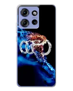 Чохол для Motorola Edge 50 з картинкою «Енергія лого Audi» Чохол для Motorola Edge 50 з картинкою «Енергія лого Audi»