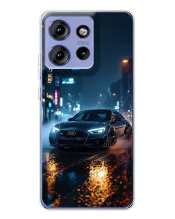 Чохол для Motorola Edge 50 з картинкою «Нічне місто та Audi» Чохол для Motorola Edge 50 з картинкою «Нічне місто та Audi»