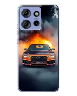 Чохол для Motorola Edge 50 з картинкою «Audi у вогняному диму» Чохол для Motorola Edge 50 з картинкою «Audi у вогняному диму»