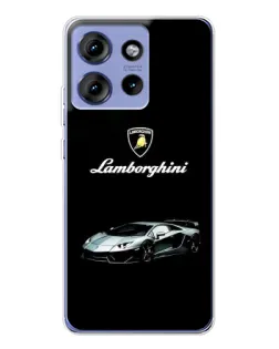 Чехол для Motorola Edge 50 с картинкой «Логотип Lamborghini классика»