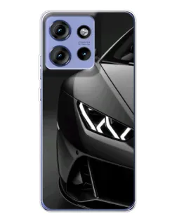 Чехол для Motorola Edge 50 с картинкой «Lamborghini фары детализация»