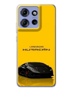Чехол для Motorola Edge 50 с картинкой «Lamborghini Huracan черный»