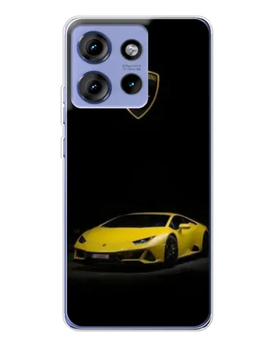 Чехол для Motorola Edge 50 с картинкой «Lamborghini желтый акцент»
