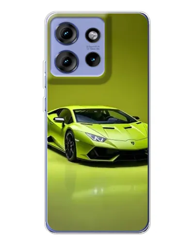 Чехол для Motorola Edge 50 с картинкой «Салатовый Lamborghini Huracan»