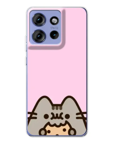 Чехол для Motorola Edge 50 с картинкой «Pusheen и печенье»