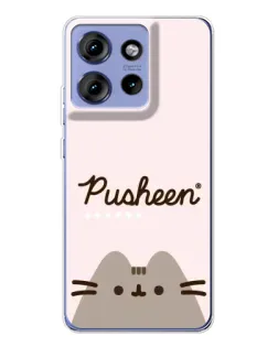 Чехол для Motorola Edge 50 с картинкой «Pusheen логотип»