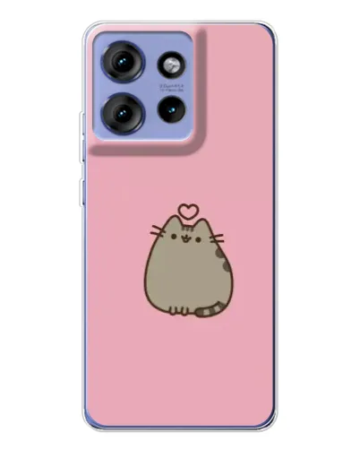 Чехол для Motorola Edge 50 с картинкой «Pusheen сердце»