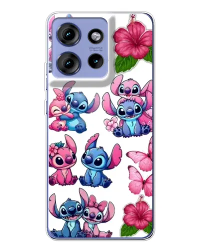 Чохол для Motorola Edge 50 з картинкою «Стікери Stitch та Angel»