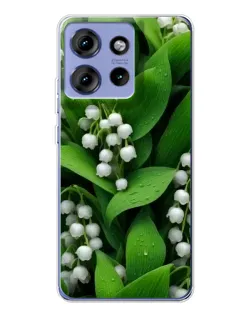 Чохол для Motorola Edge 50 з картинкою «Конвалії в зелені»