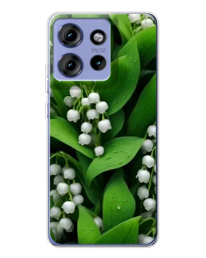 Чохол для Motorola Edge 50 з картинкою «Конвалії в зелені»