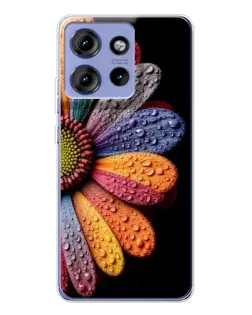 Чохол для Motorola Edge 50 з картинкою «Райдужна квітка»